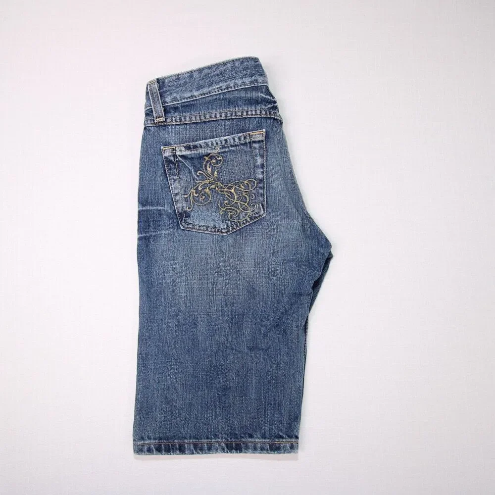 BKE Denim Medium Wash Blue Jean Bermuda Shorts Women's Size 27